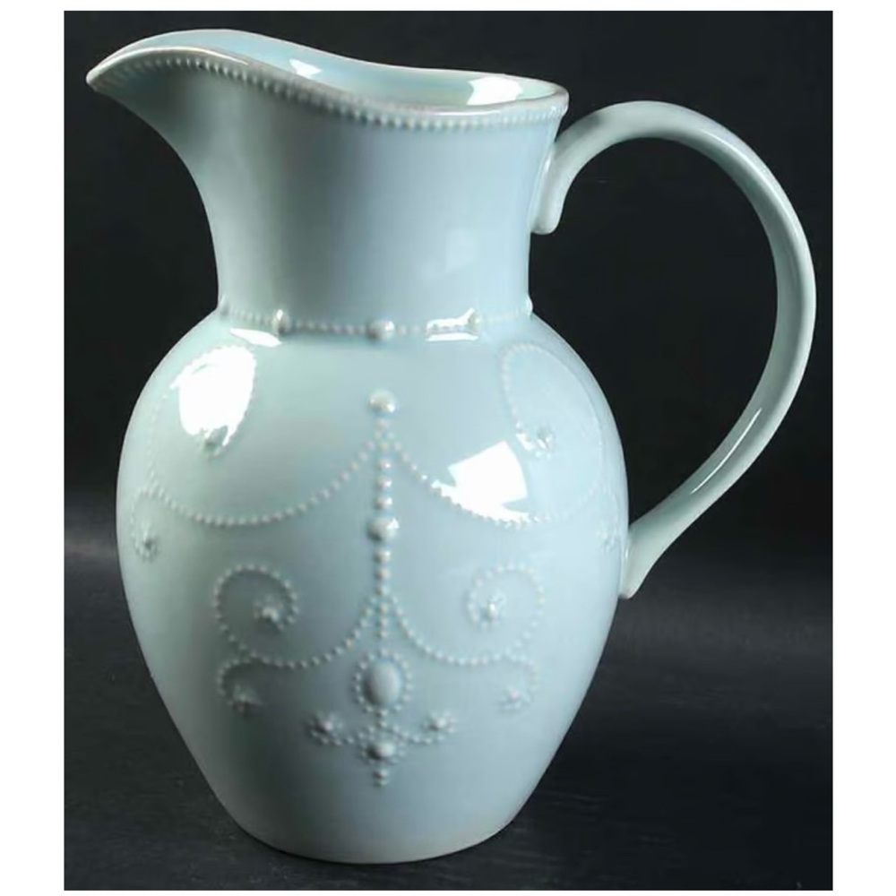 Lenox French Perle Ice Blue Pitcher Large Excellent